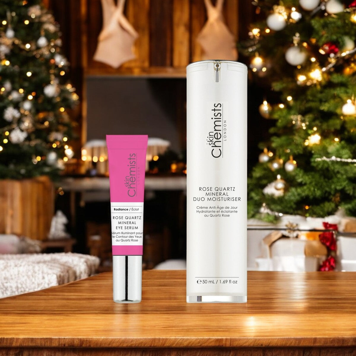 Duo Yeux et Visage Minéral Quartz Rose