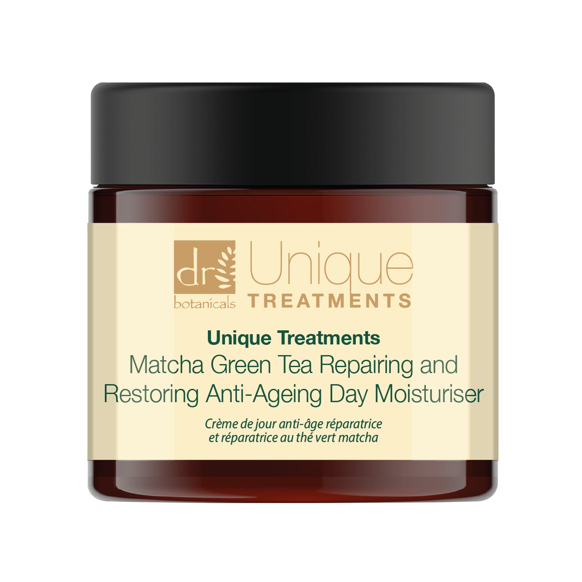 Unique Treatments Crème de jour anti-âge réparatrice et revitalisante au thé vert matcha 60 ml x 2